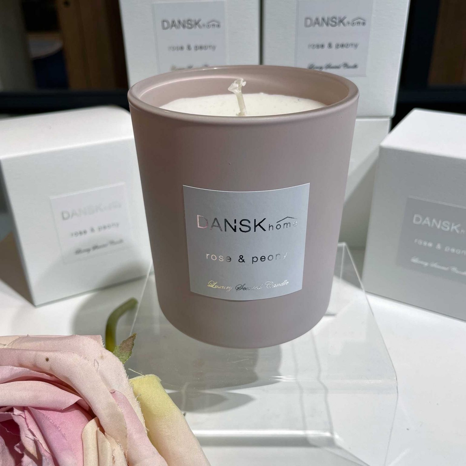 Dansk Rose and Peony Luxury Candle